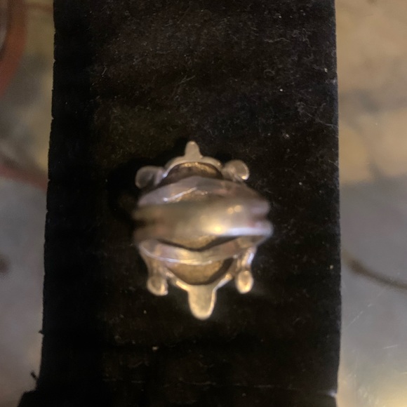 Navijo Sterling Turtle Ring Vtg - Picture 2 of 4